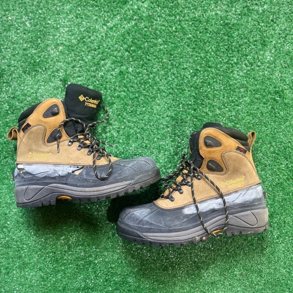Columbia Titanium Mens Waterproof Leather Hiking Winter Boots - Picture 1 of 10
